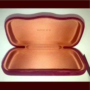Authentic Gucci Sunglass Case Burgundy